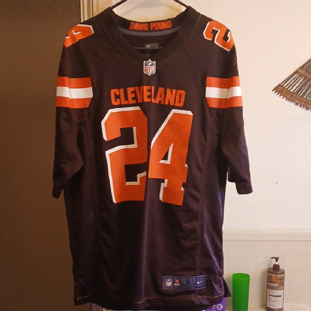 Cleveland BROWNS /CHUBB, NFL On Field Brown Jersey.‎ SZ.L.